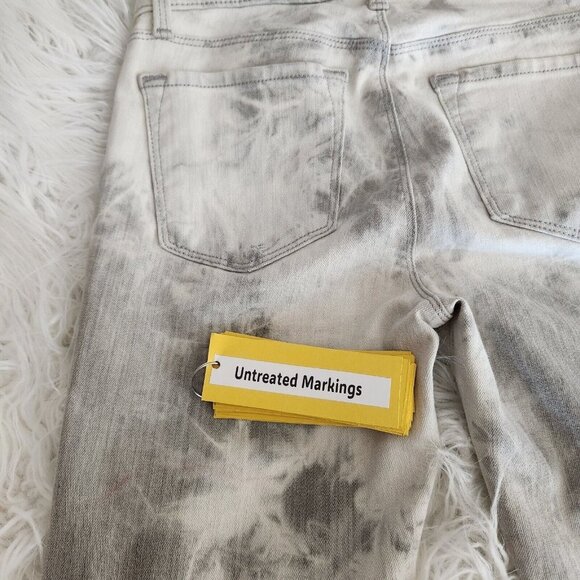 J BRAND JEANS 8112 Mid-Rise Rail FAME Tie Dye Skinny Size 25 (25x31")‎ Gray Moto - Picture 9 of 16